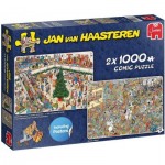 Puzzle  Jumbo-20033 Jan van Haasteren - Holiday Shopping (2x1000 pieces)