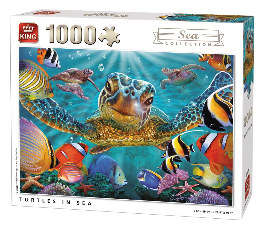  Turtles in Sea 1000 piece jigsaw puzzle