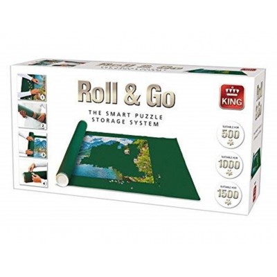 King-Puzzle-05341 Roll & Go - Jigsaw Puzzle Mat - 500 to 1500 Pieces