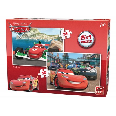 King-Puzzle-05415 2 Jigsaw Puzzles - Cars