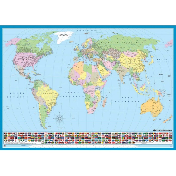 Puzzle  KS-Games-11332 World map (in Turkish)