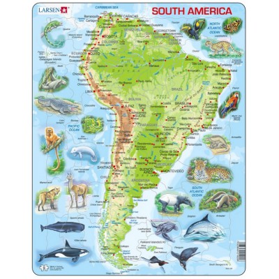 Larsen-A25-GB Frame Jigsaw Puzzle - South America