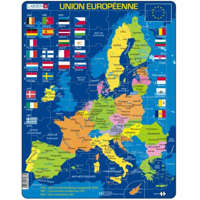 Larsen-A39-FR Frame Puzzle - European Union (French)