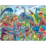  Larsen-CZ4 Frame Puzzle - Selfie - Cheerful Dinosaurs