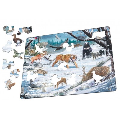 Larsen-FH34 Frame Puzzle - Siberian and Northeast Asian wildlife