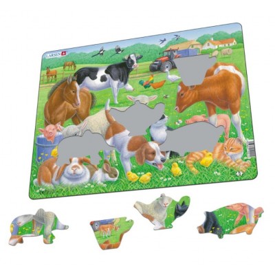 Larsen-FH35 Frame Puzzle - Pets and Farm Animals