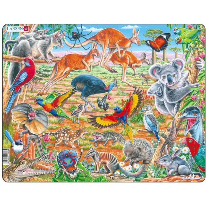 Larsen-FH45 Frame Jigsaw Puzzle - The Unique Fauna of Australia
