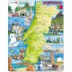 Frame Puzzle - Physical map of Portugal