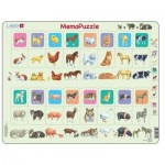  Larsen-GP11 Frame Puzzle - MemoPuzzle: Mother and Baby Animal Duo