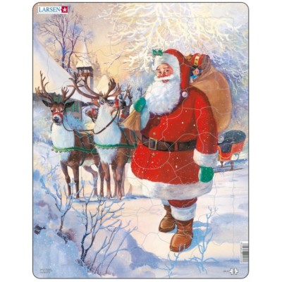 Larsen-JUL8 Frame Puzzle - Santa Claus