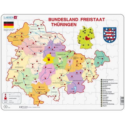 Puzzle Larsen-K33-DE Bundesland: Freistaat Thüringen