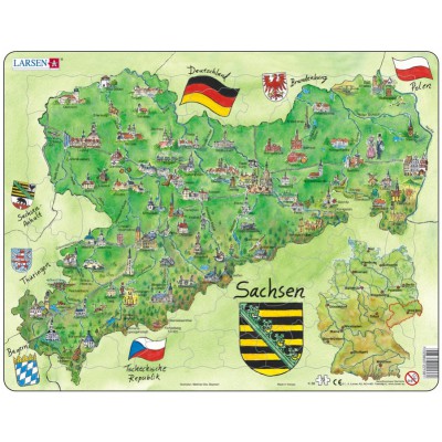 Puzzle Larsen-K38-DE Bundesland: Sachsen