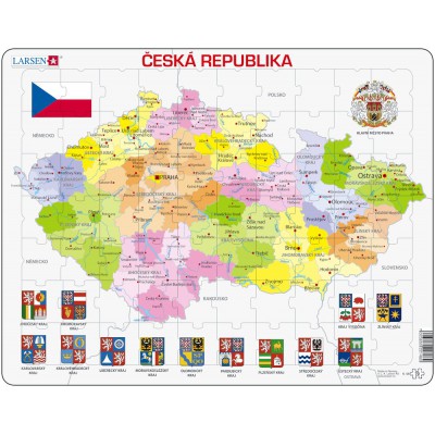 Larsen-K48-CZ Frame Puzzle - Political Map of Czech Republic