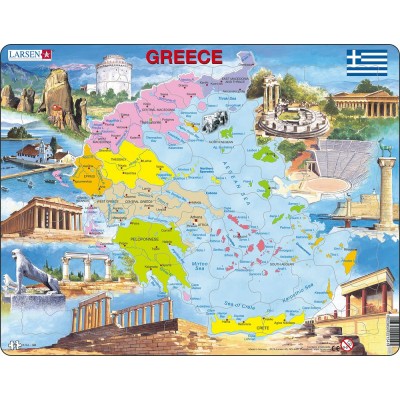Larsen-K54-GB Frame Puzzle - Political Map of Greece