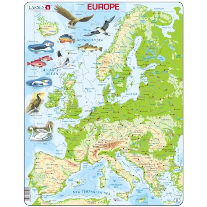 Larsen-K70-GB Frame Puzzle - Europe