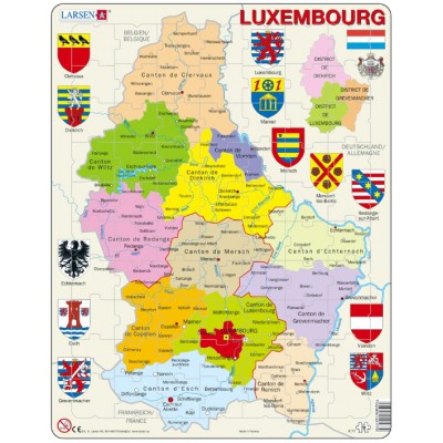 Larsen-K77-V1 Frame Puzzle - Political map of Luxemburg
