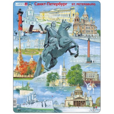 Larsen-KH16 Frame Jigsaw Puzzle - Saint Petersburg Souvenir