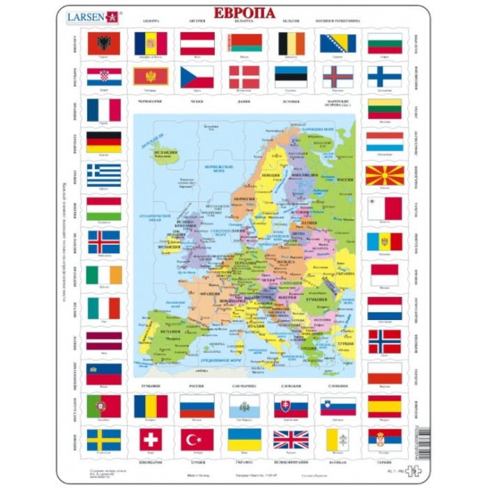  Larsen-KL1-RU Frame Puzzle - Europe (in Russian)