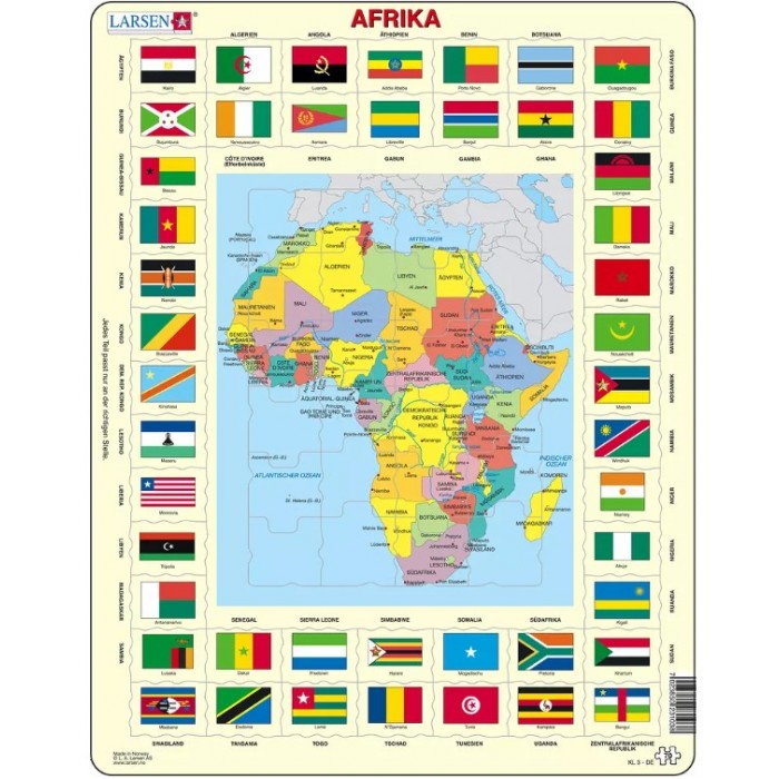  Larsen-KL3-DE Frame Jigsaw Puzzle - Africa (in German)