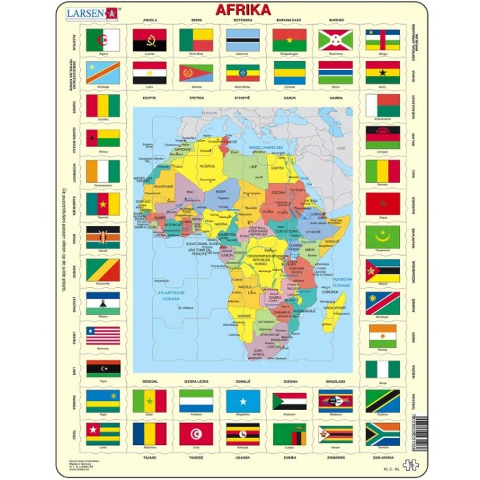 Larsen-KL3-NL Frame Jigsaw Puzzle - Africa (in Dutch)