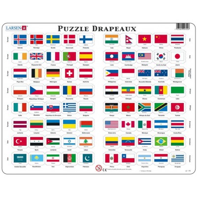 Larsen-L2-FR Frame Jigsaw Puzzle - Flags (in French)