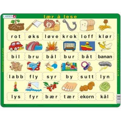 Puzzle Larsen-LS31 Learn to read (lower cases) - Norwegian
