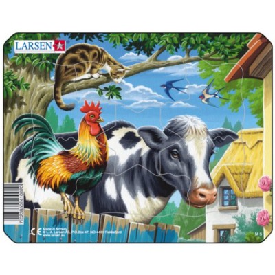 Larsen-M5-2 Frame Jigsaw Puzzle - Farm Animals