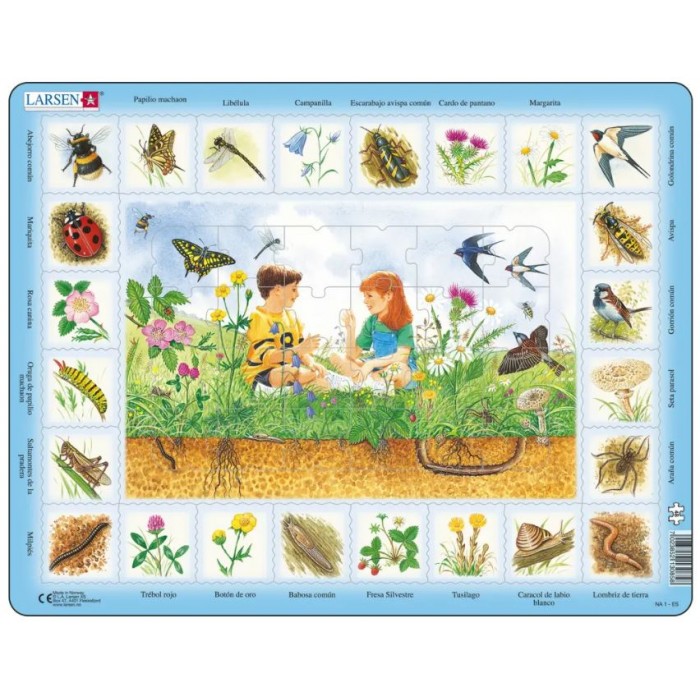 Larsen-NA1-ES Frame Puzzle - Nature Puzzle - Field (Spanish)
