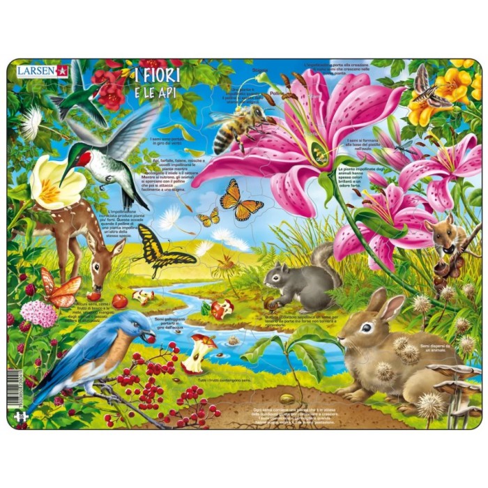Frame Jigsaw Puzzle - I fiori e le api (in Italian)