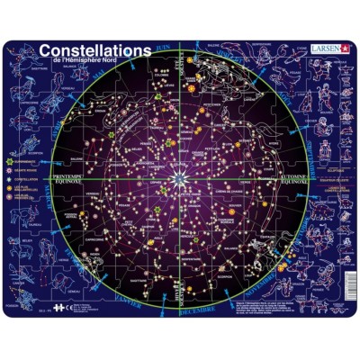 Larsen-SS2-FR Frame Jigsaw Puzzle - Constellations (in French)