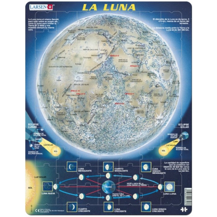  Larsen-SS5-ES Frame Jigsaw Puzzle - La Luna (in Spanish)