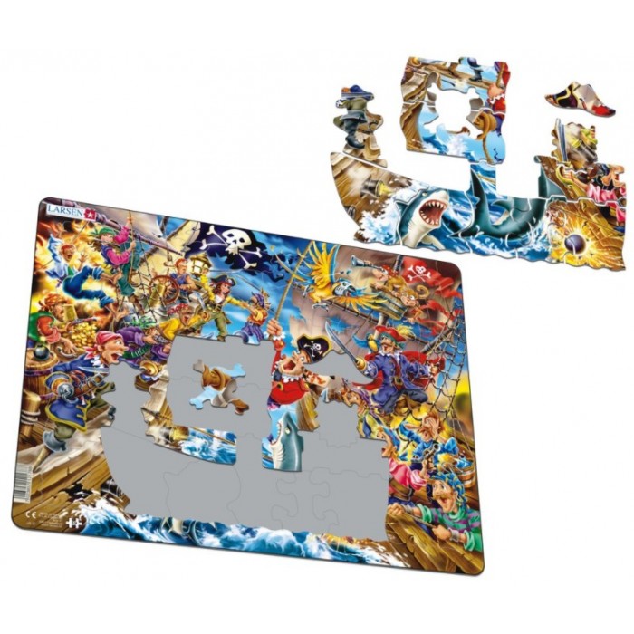 Larsen-US37 Frame Jigsaw Puzzle - Pirate Battle