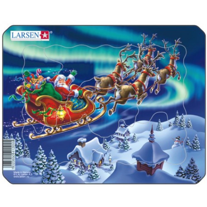 Puzzle  Larsen-Z5 Santa in Nordic Light