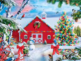 Puzzle Master-Pieces-32013 XXL Pieces - Country Christmas