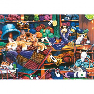 Puzzle Master-Pieces-71827 XXL Pieces - Knittin Kittens