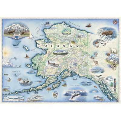 Puzzle Master-Pieces-71840 Alaska Map