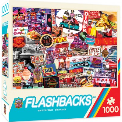 Puzzle Master-Pieces-71948 Flashback - Quick Stop Diner