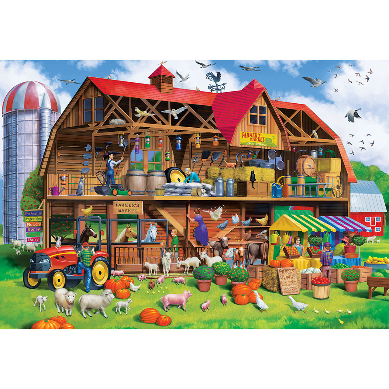 Puzzle Family Barn Master Pieces 71966 1000 Pieces Jigsaw Puzzles Farm Animals Jigsaw Puzzle