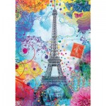 Puzzle  Nathan-00950 Tour Eiffel Multicolore