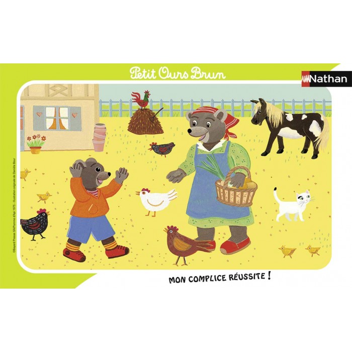 Nathan-86133 Frame Puzzle - Little Brown Bear