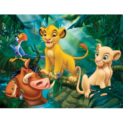 Nathan-86313 Frame Puzzle - 30 Pieces - The Lion King : Simba and Friends