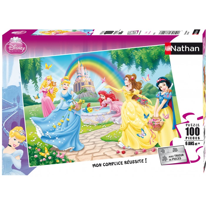 Frame Puzzle - 100 Pieces - XXL - Disney Princess : The Princesses' Garden