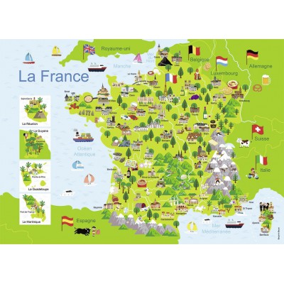 Puzzle Nathan-86732 Map of France