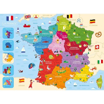 Puzzle Nathan-86875 Map of France