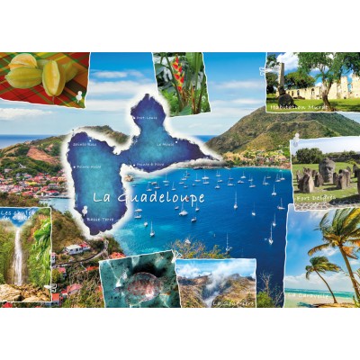 Puzzle Nathan-87341 Postcard From Guadeloupe