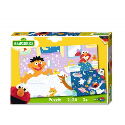 Noris-6060-38062 2 Puzzles - Sesame Street