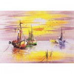 Puzzle  Nova-Puzzle-45003 Sunset and Boats