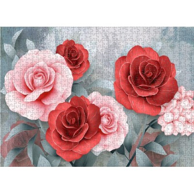 Puzzle Nova-Puzzle-46011 Pink and Red Roses