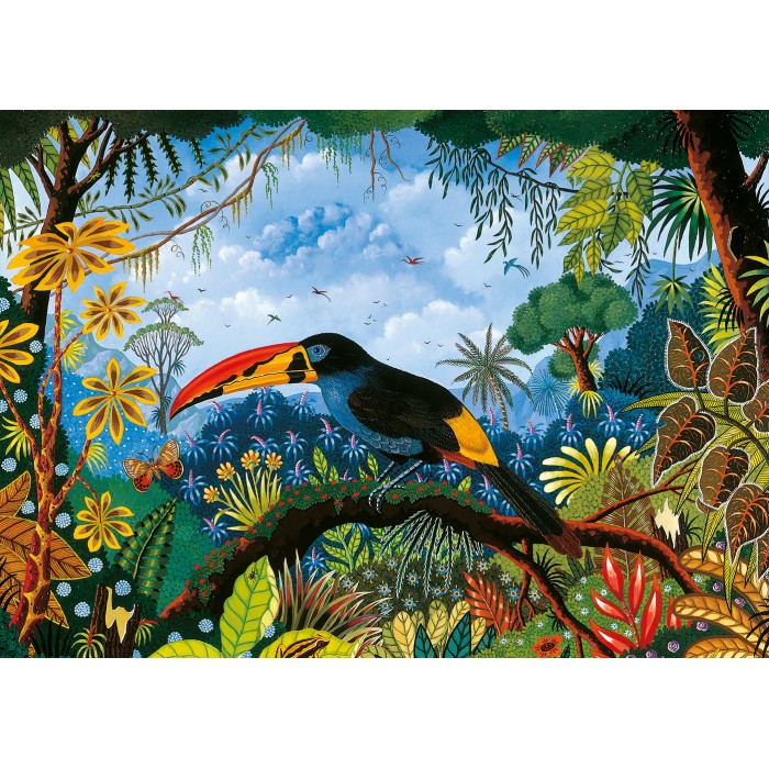 Puzzle  Pieces-Peace-F-00045 Blue Toucan