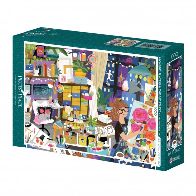 Puzzle Pieces-Peace-F-00189 My Happy Place is in the Art Studio